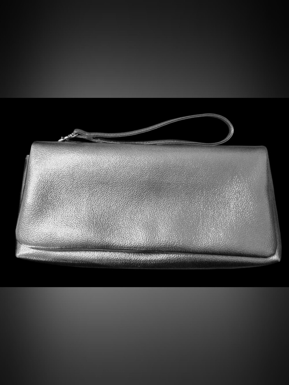 Kim Rogers Silver Clutch Purse with Removeable Wrist Strap